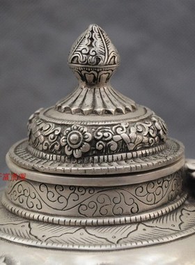 厂销白铜鎏银壶摆件 仿古铜八吉祥酒壶茶壶 家居装饰品工艺礼品摆