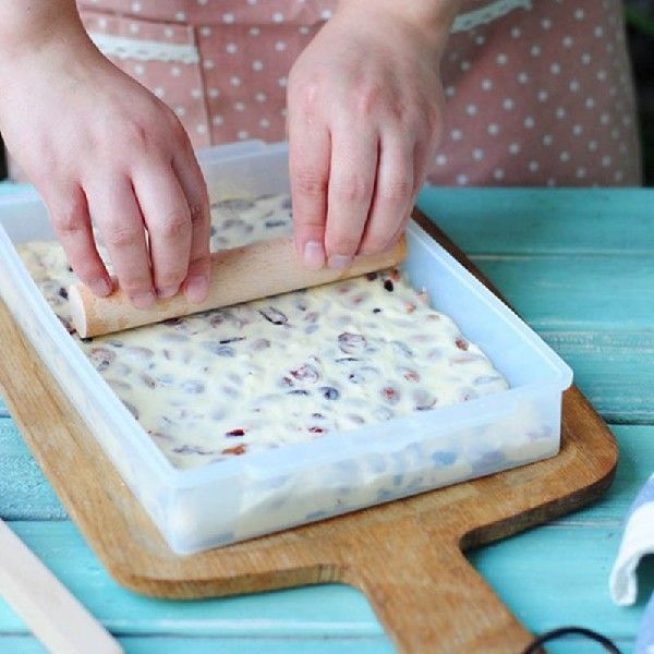 Nougat Tray Set Wooden Cutting Rolling Pin Baking Candy