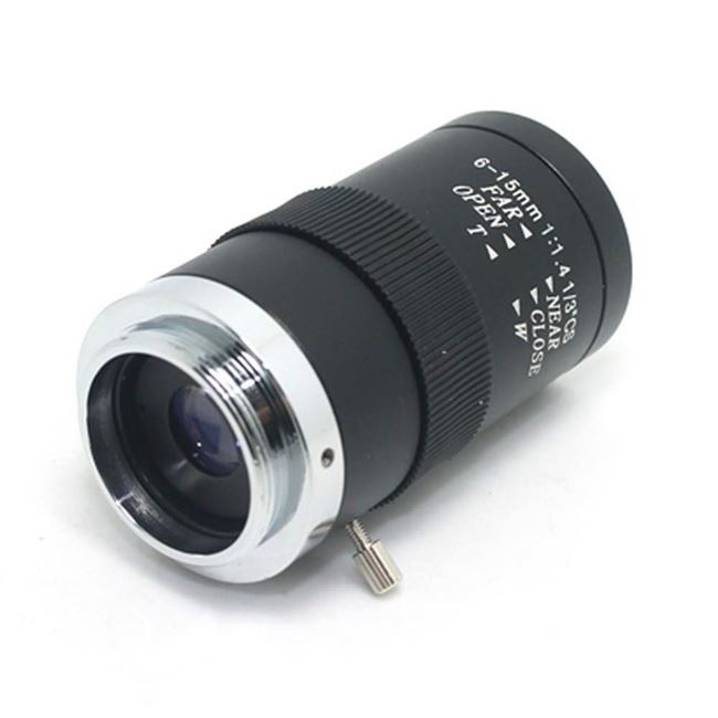6-15mm manual focal iris zoom security  camera lens 1/3
