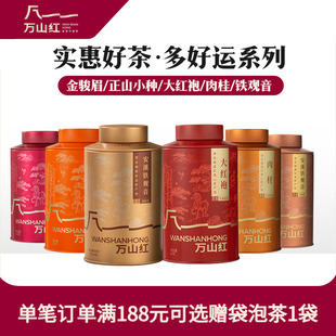 万山红肉桂大红袍正山小种金骏眉铁观音小青柑滇红茉莉花茶叶小罐