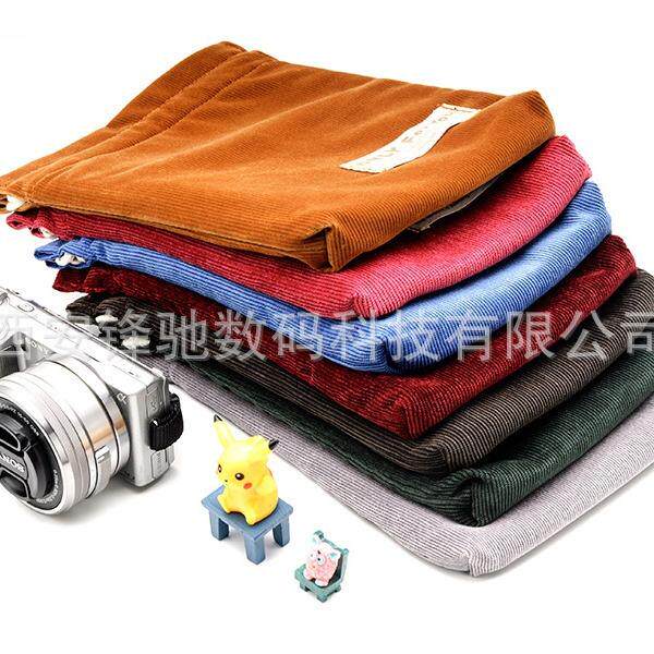 跨境防撞灯芯绒单反微单拍立得相机收纳微单软包便携内胆A6000750