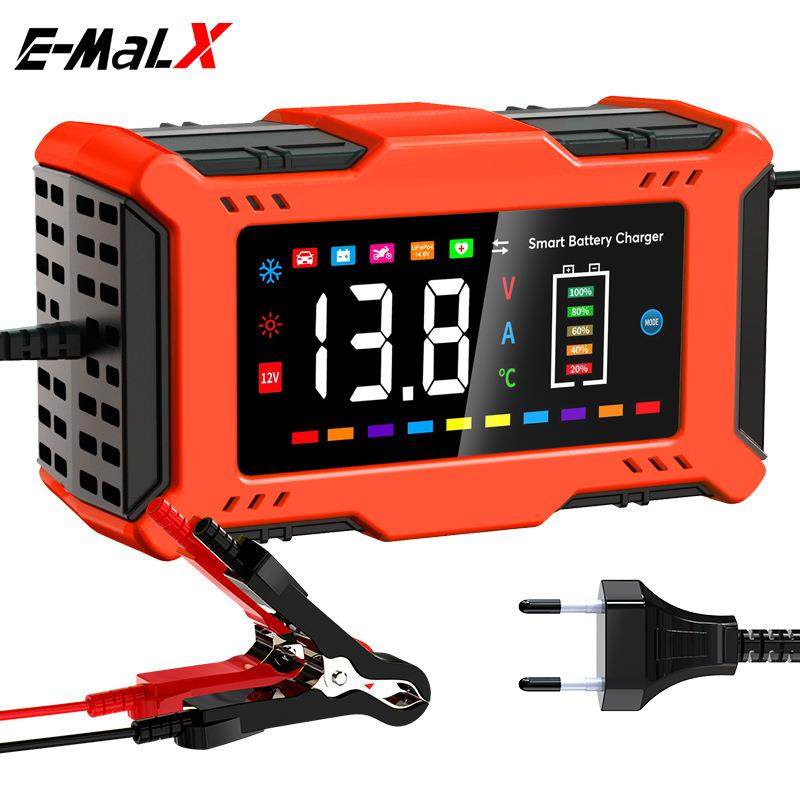 12V6A磷酸铁锂14.6V汽车电瓶充电器 摩托车电瓶充电器 12V充电器