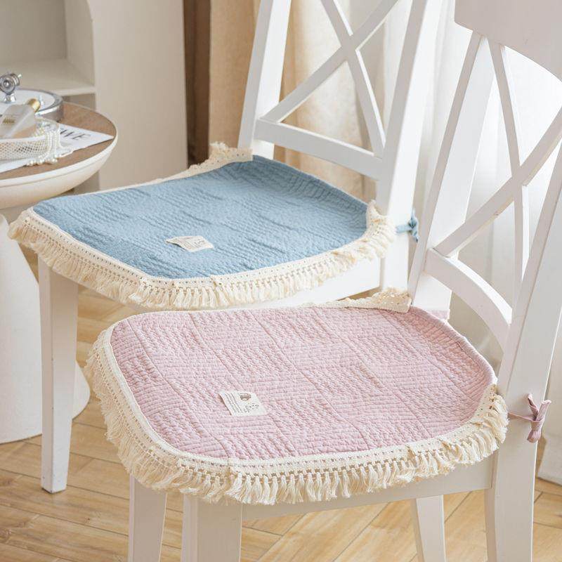 纯棉坐垫四季办公室久坐夏季透气餐桌全棉椅子垫薄款凳子屁股垫子