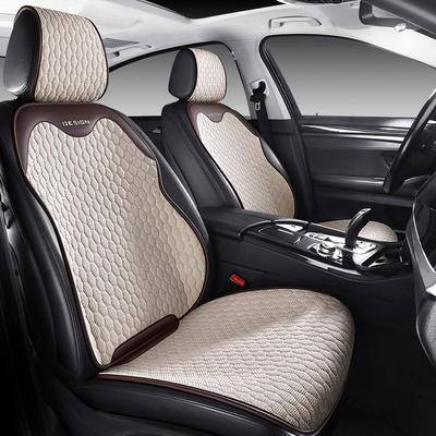 亚麻汽车座垫高级感透气超薄四季通用椅套马鞍垫简约坐垫轻奢座套