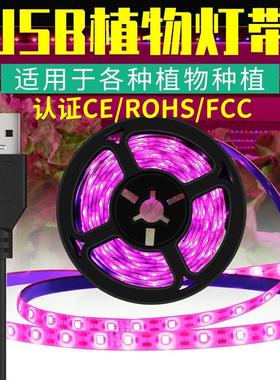 植物灯带生长2835led全光谱usb补光防水专用多肉室内红光长条跨境