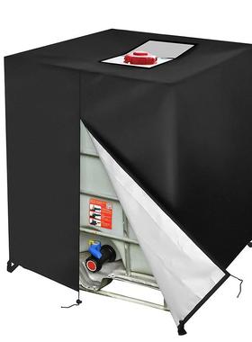 跨境420D涂银带拉链IBC吨桶罩 多规格防水防尘大容量水桶罩水箱罩