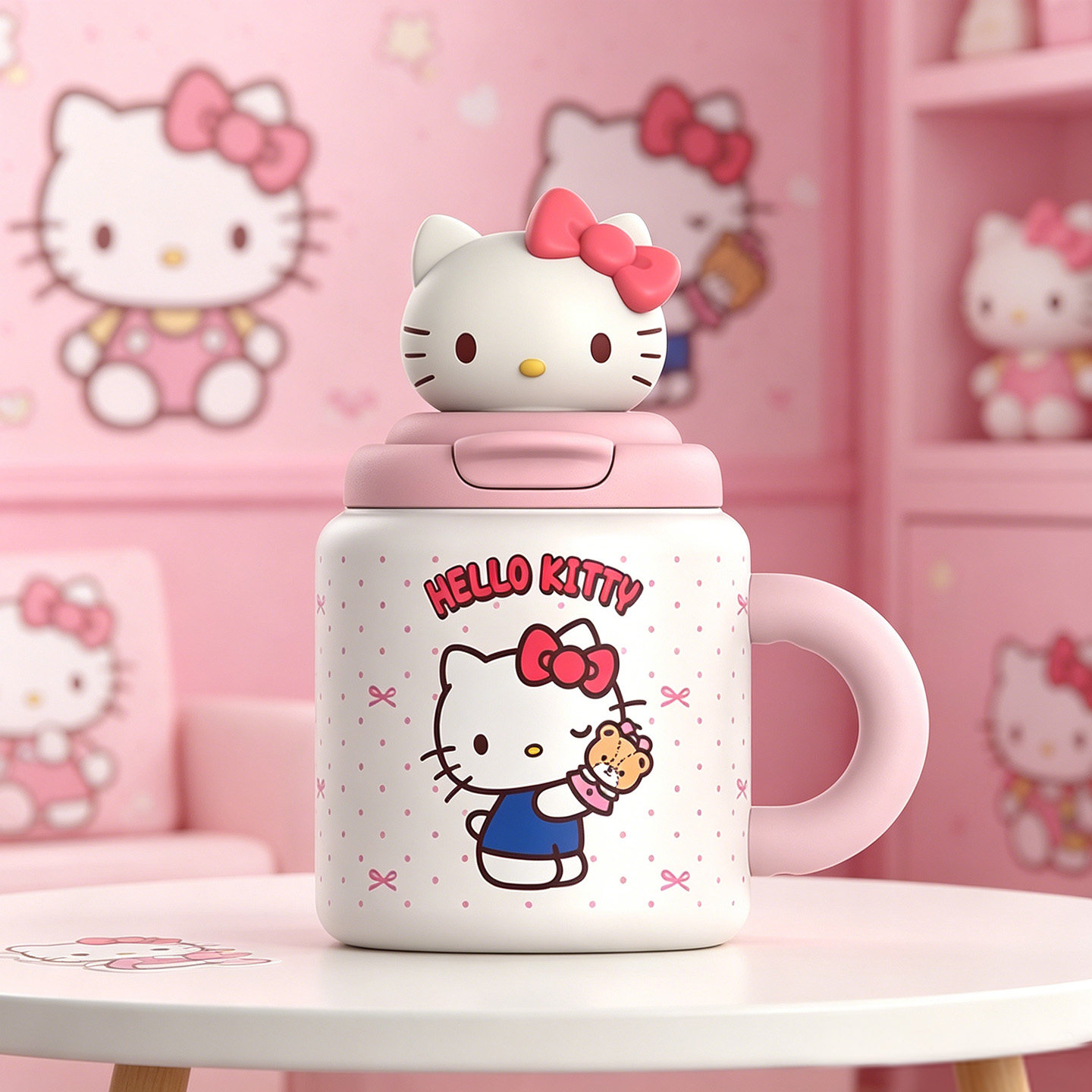 hellokitty正版授权保温杯600ml图片