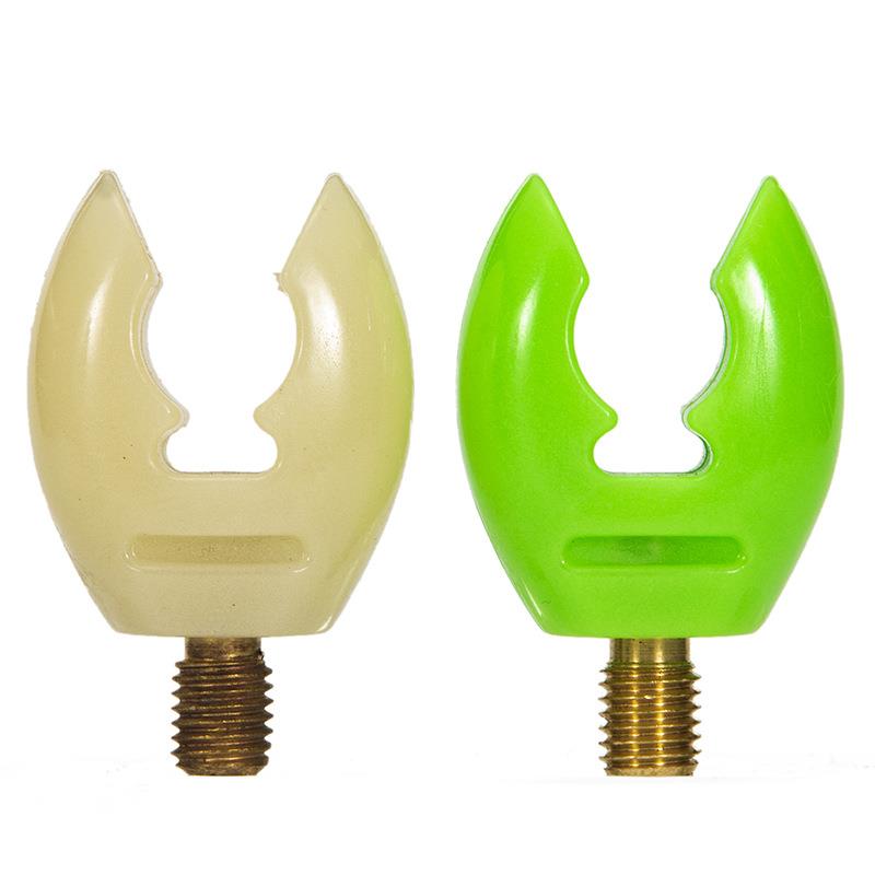 欧式钓鱼硅胶支架头路亚夜光鱼杆羊角竿架头炮台竿架渔具配件