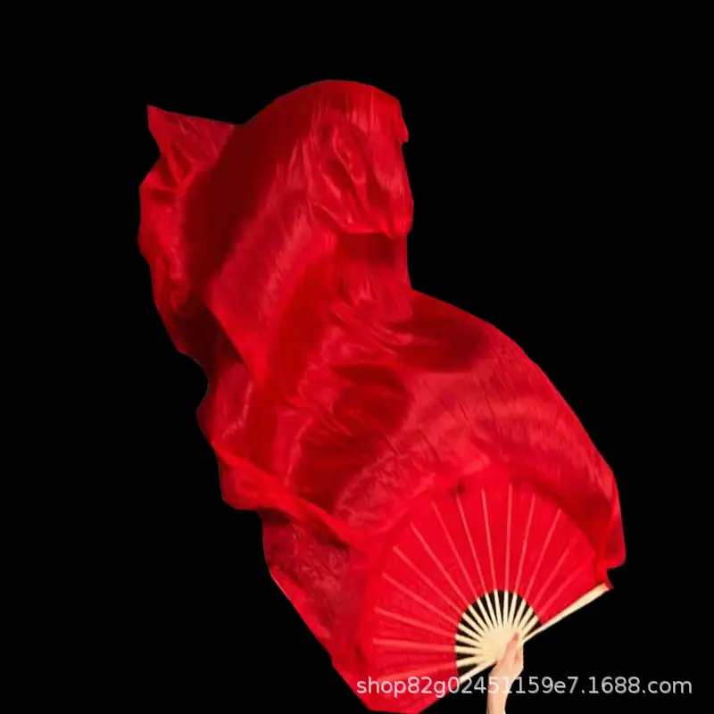 加长秧歌真丝舞蹈扇子广场舞古典