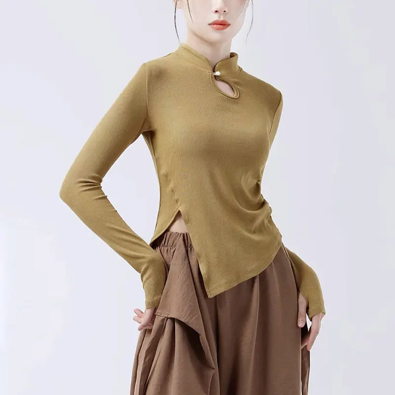 成人民族舞练功服女中旗袍舞蹈服