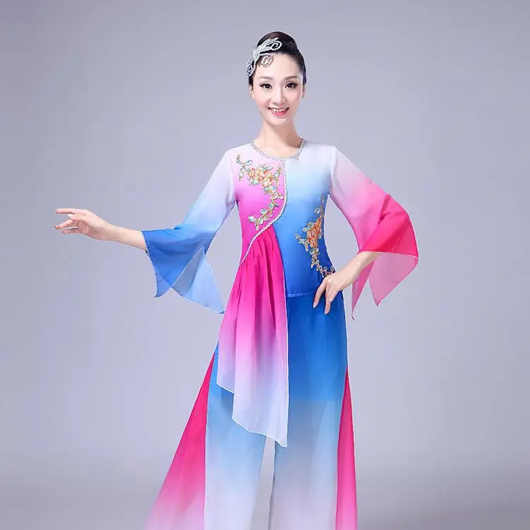 新款古典舞蹈演出服扇子民族舞