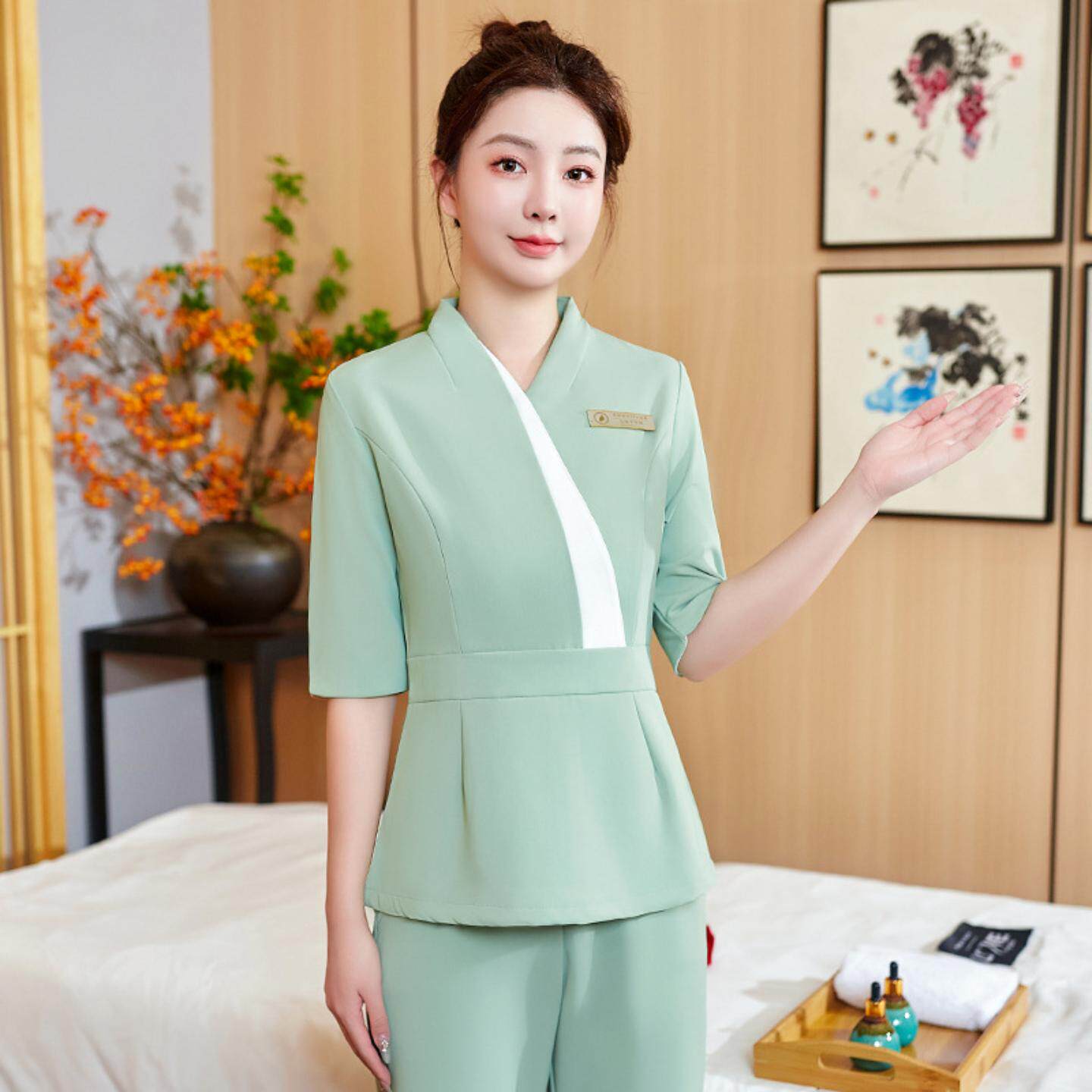 秋冬美容院工作服女养生馆按摩