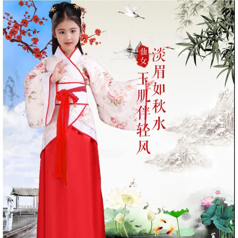 新款古装女孩儿书童幼儿宝宝国学