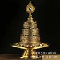 純銅曼扎盤供曼茶羅手工雕刻堂