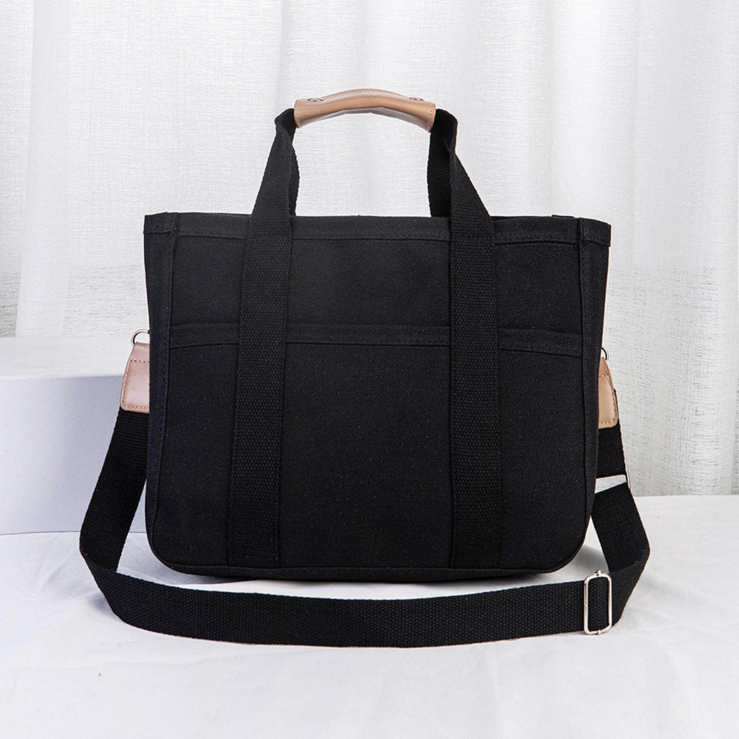 ins妈咪包时尚多功能母婴单肩斜挎包手提帆布Temu爆款现货充足