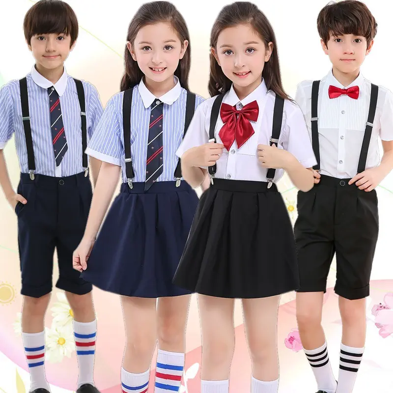 儿童演出服背带裤男女夏季幼儿园