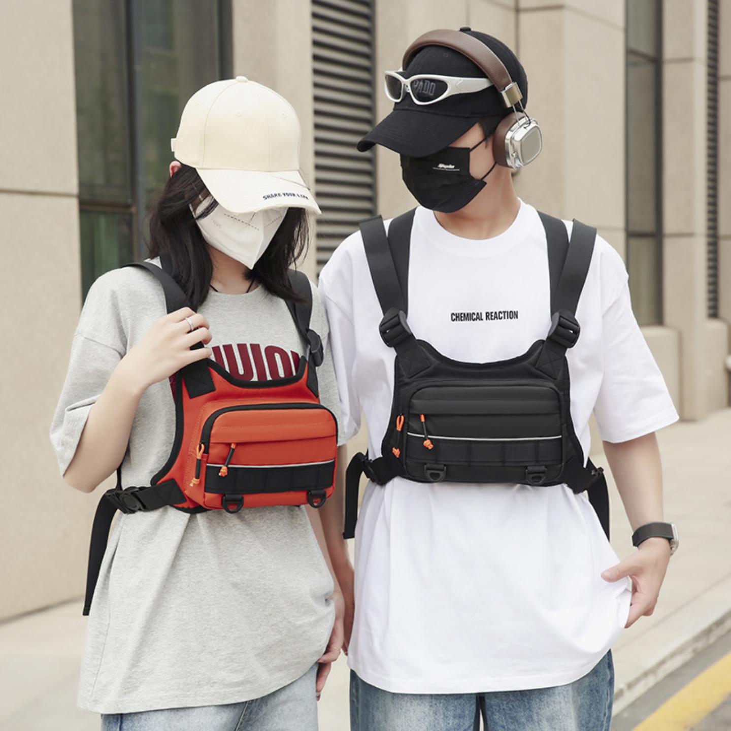 户外防水马甲胸包男女多功能运动