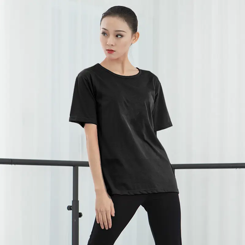 男女舞蹈练习可印花广告舞字文化衫汗布棉短袖t恤上衣33014现货