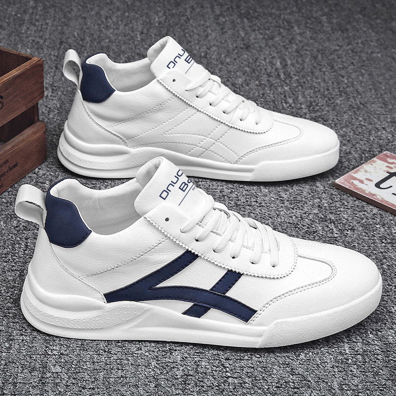 品牌轻奢男鞋春秋新款休闲鞋男士百搭潮流中帮板鞋男款加绒运动鞋,流行男鞋,休闲板鞋,淘宝优惠券,粉丝福利购,淘宝优惠卷