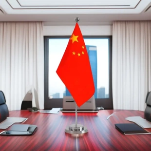 爱国红旗】办公室桌旗座客厅桌面旗帜摆件室内单杆旗架会议室装饰