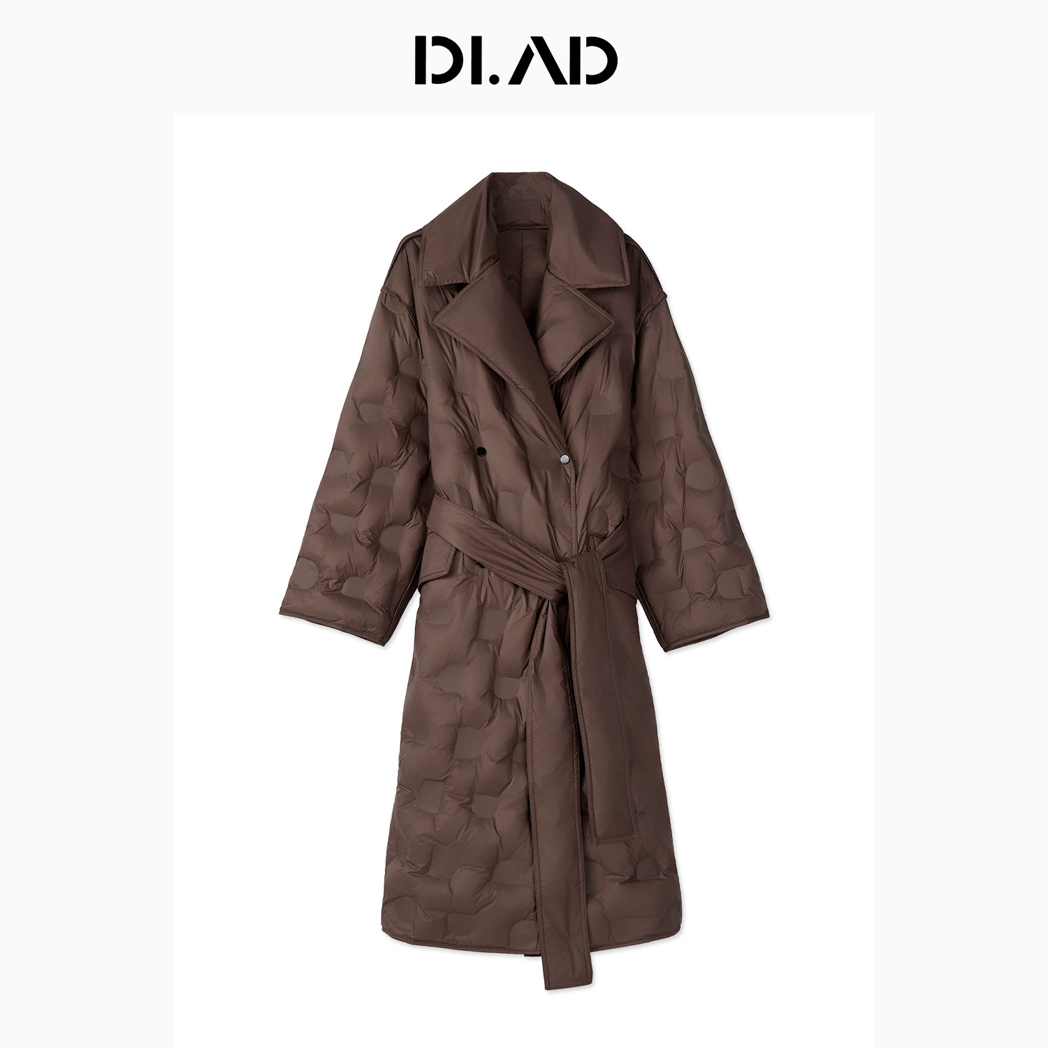 DI.AD 轻薄羽绒服冬季女款2025新款保暖收腰中长款翻领白鸭绒外套