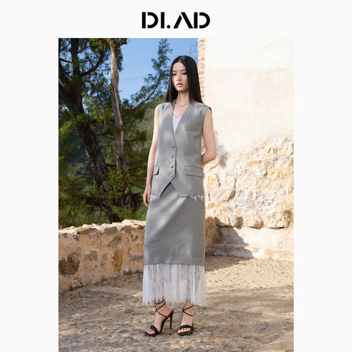 DI.AD蕾丝西装马甲女通勤上衣