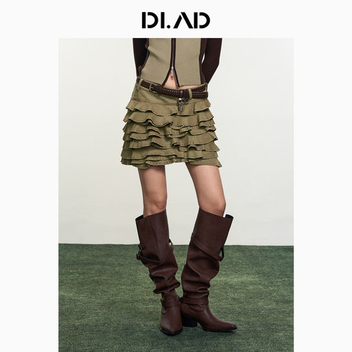 DI.AD26冬复古甜酷风蛋糕短裙女