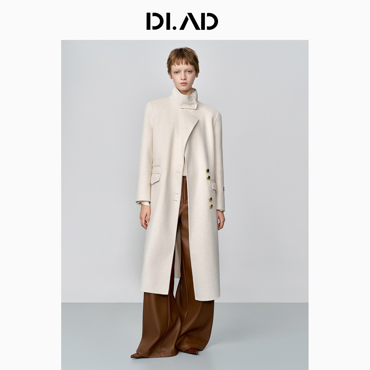 DI.AD25冬新款绵羊毛大衣时尚设计轻奢女士大衣