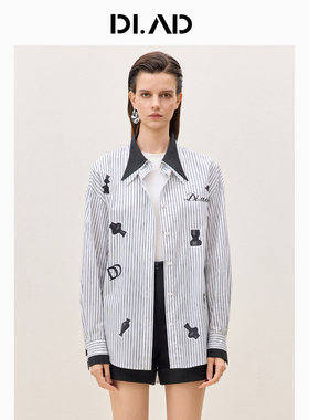 DI.AD摩登随性黑白条纹衬衫 DA621231C0