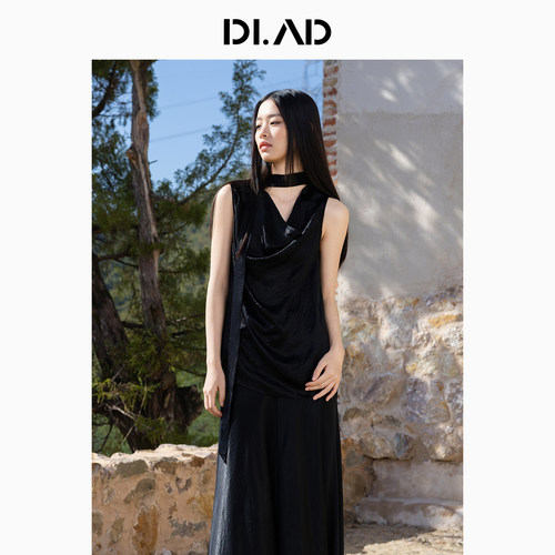 DI.AD26夏优雅飘带荡领小衫女