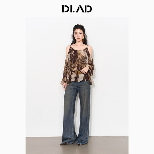 DI.AD26秋款复古水洗牛仔裤女