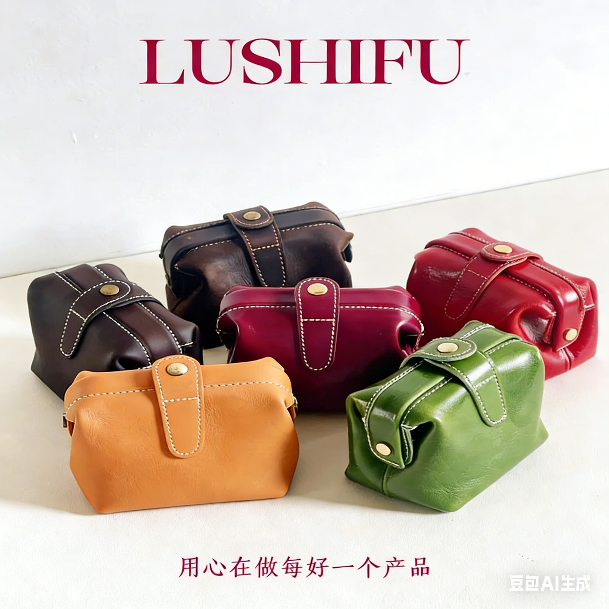 鹿师傅手工软头层牛皮油蜡皮收纳包防水便携小包化妆包真皮文玩包,箱包皮具/热销女包/男包,通用款女包,淘宝优惠券,粉丝福利购,淘宝优惠卷