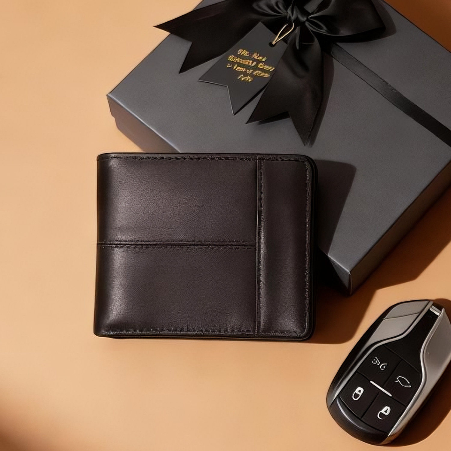 【新年礼物】鹿师傅头层牛皮男士钱包真皮高端钱包卡包一体送男生,箱包皮具/热销女包/男包,钱包,淘宝优惠券,粉丝福利购,淘宝优惠卷