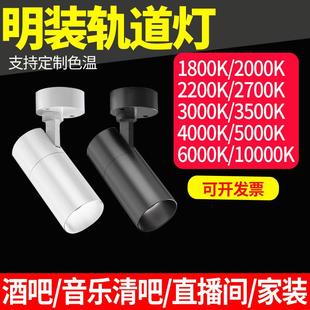 明装轨道射灯1600K1800K2000K2200K2700K3500K5000K6000K定制色温