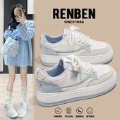 人本厚底百搭小白鞋 子 学生校园风小众运动休闲板鞋 女春季 2026新款