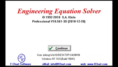 Engineering Equation Solver Pro 10.561（EES）方程求解软件