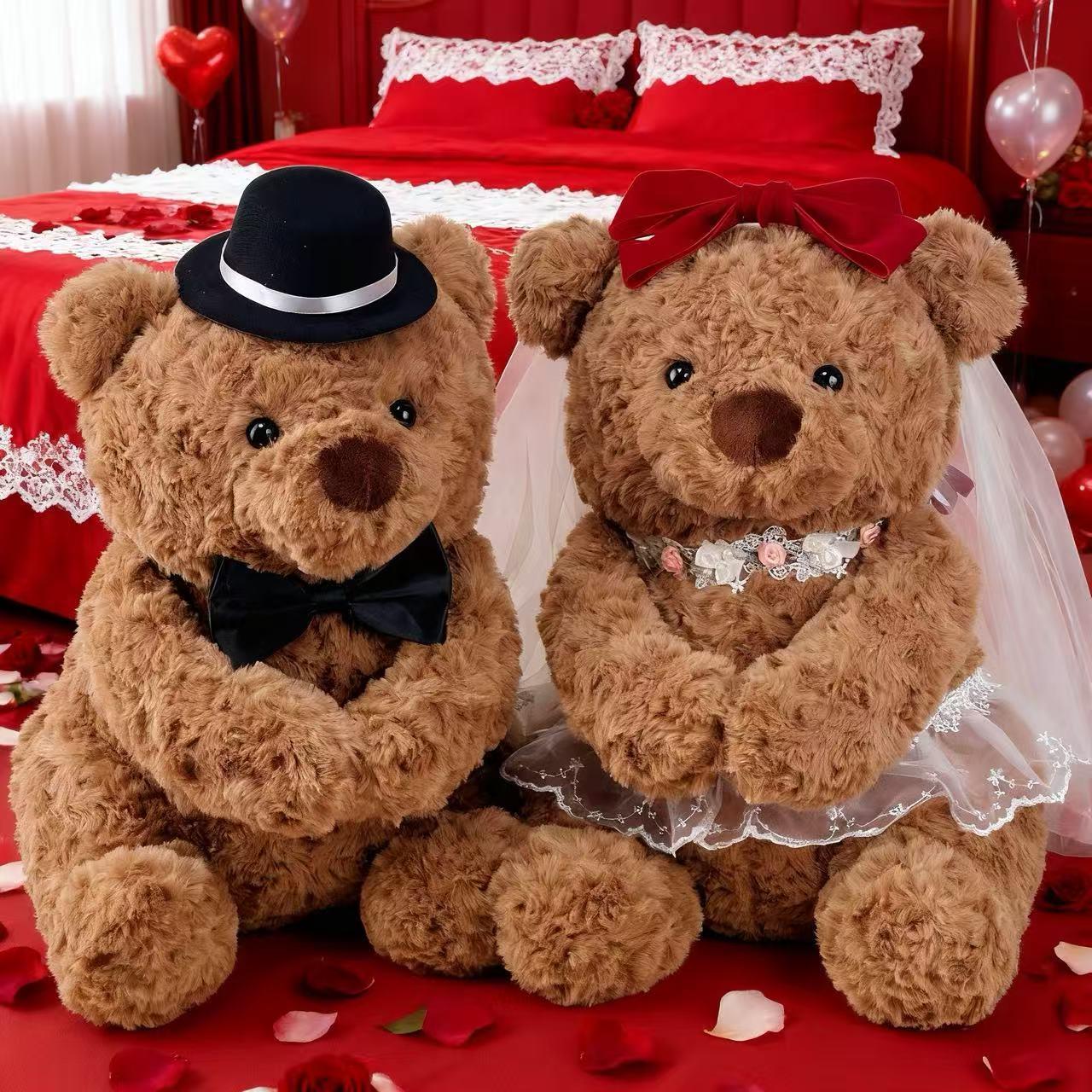 可爱床头压床娃娃一对结婚婚庆情侣婚房喜娃摆件新婚礼物送新娘
