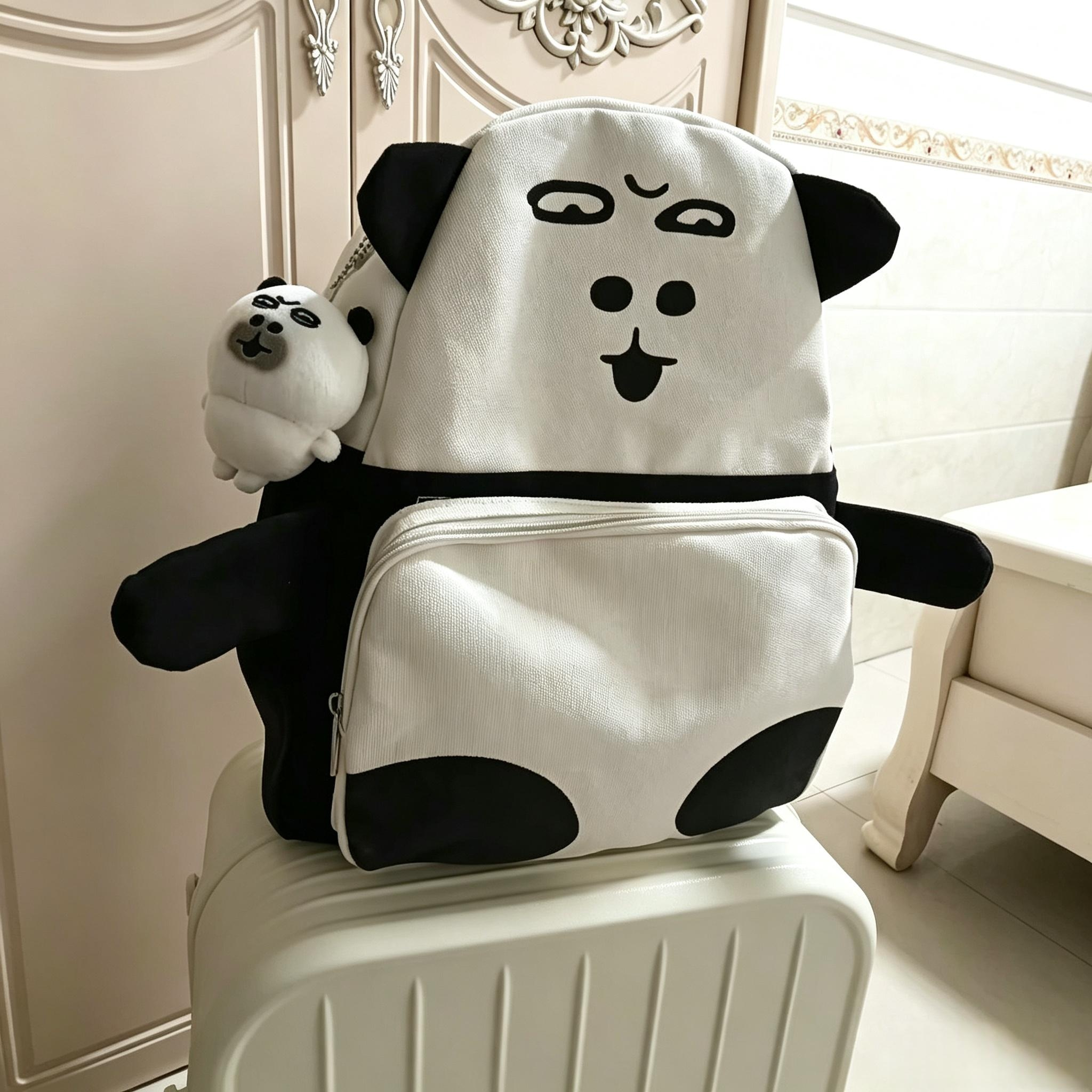 熊猫头书包暴走漫画双肩包抽象搞笑学生背包金馆长拳王表情包书包