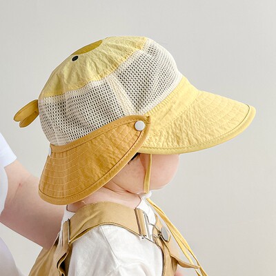 婴儿夏季大檐渔夫帽遮阳透气速干