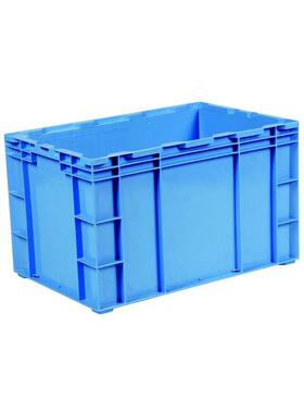 HP-5D物流箱550*65*260蓝色PP塑料周转箱可印刷配卡夹