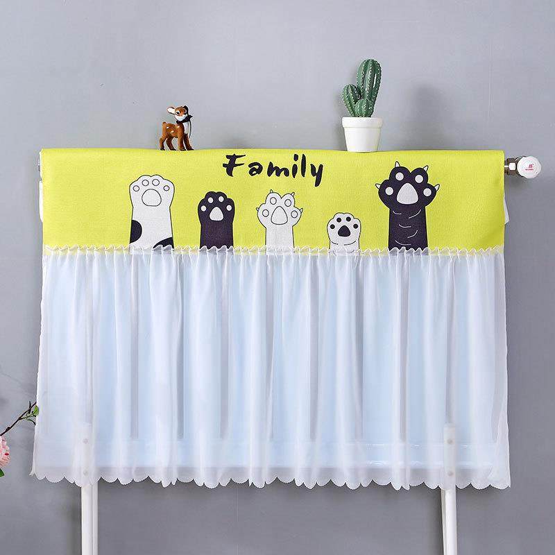 新款暖气罩布艺暖气片套防尘罩暖气保护套盖布支持一件--1