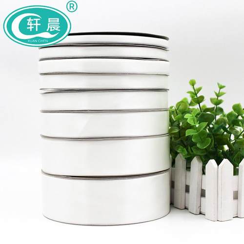 厂家直销0.6cm-5cm白色高品质涤纶带 本白色涤纶绸带服装配饰缎带