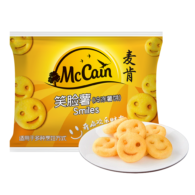 【好物体验专享】麦肯笑脸薯饼速食早餐空气炸锅食材半成品500g,粮油调味/速食/干货/烘焙,速冻薯条/薯饼,淘宝优惠券,粉丝福利购,淘宝优惠卷