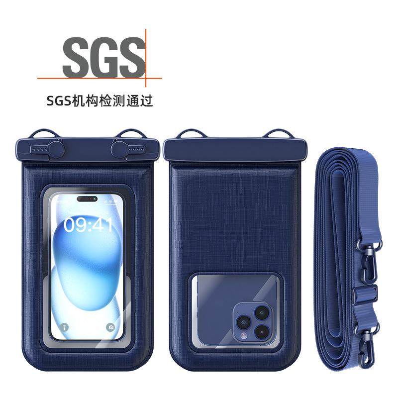 跨境新品手机防水袋可触屏海绵漂浮可斜挎大容量ipx8级防水手机套