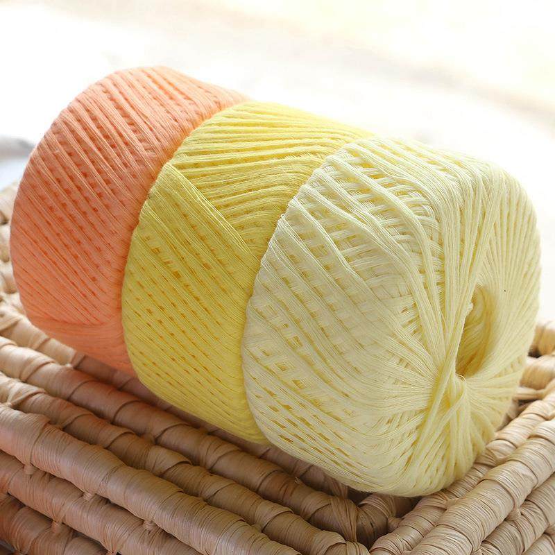 2.5两纯棉线精梳牛奶棉线毛线团厂家钩针手工编织毛衣材料包