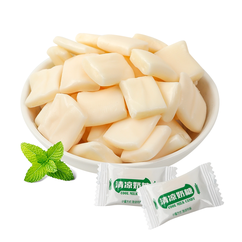 棵力果清凉奶糖老式薄荷味童年怀旧8090儿时糖果休闲小零食年货