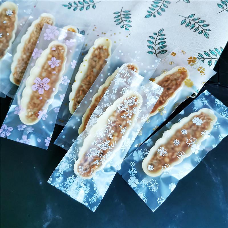 糯米船包装袋5.5*15长款雪花棒棒糖袋烘焙西点糖果机封磨砂平口袋