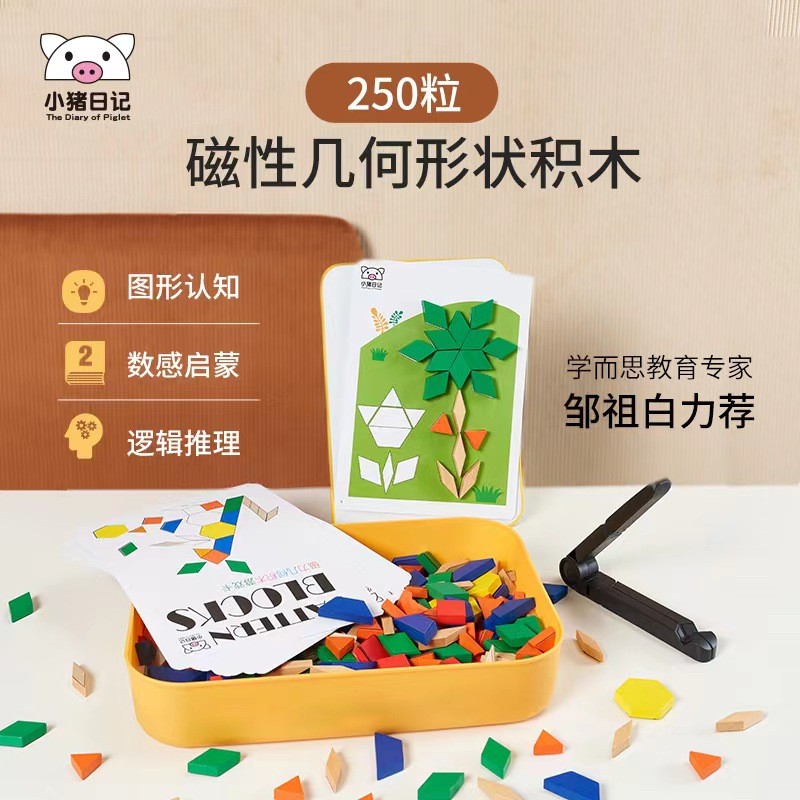 小猪日记磁力积木立体拼图