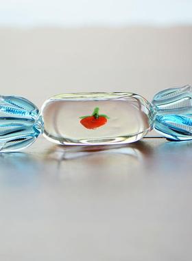 彩色琉璃糖果纯手工玻璃工艺品手作工艺家居装饰品童年儿时礼物