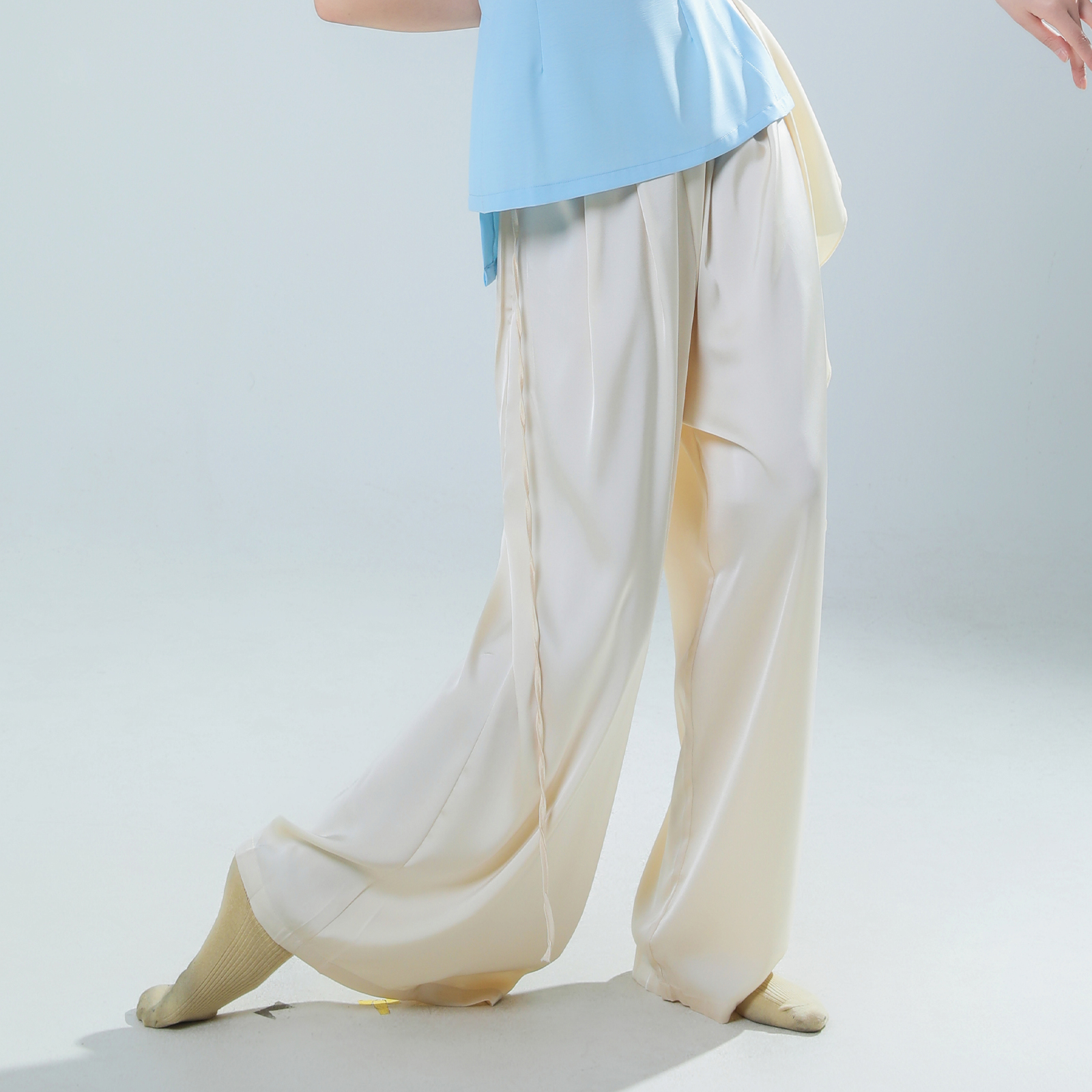 古典舞舞蹈裤宽松飘逸侧开叉裙裤现代舞中国舞练功阔腿裤演出服